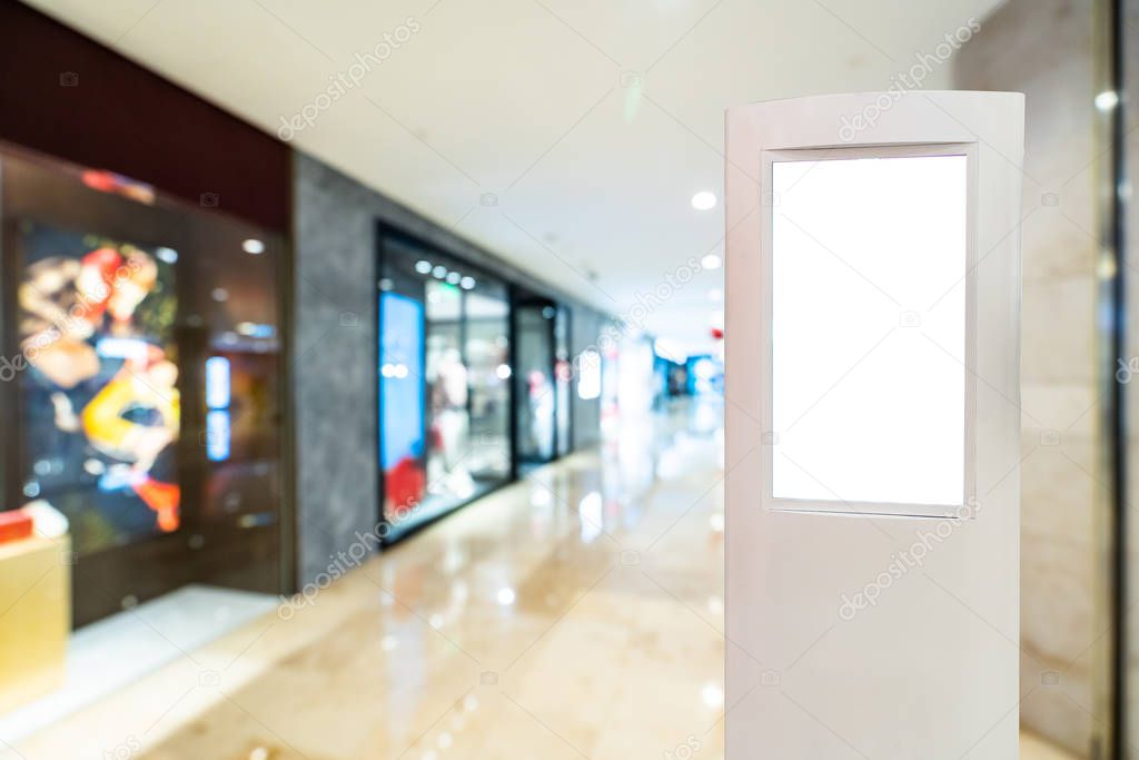 Retail shop with bright digital signage and video wall